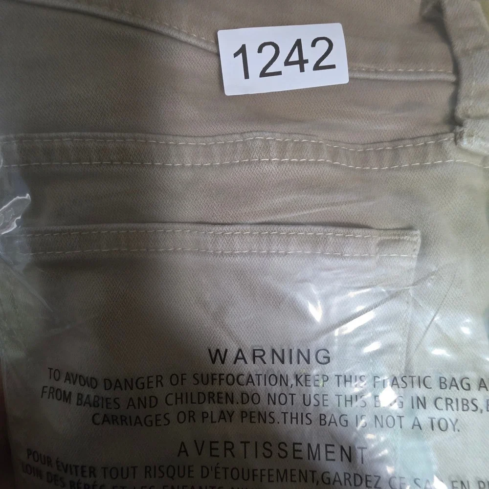 J.Crew Flex Slim Fit Khaki Pants Mens 32x30 Tan Stretch Chino 5-Pocket 1242
